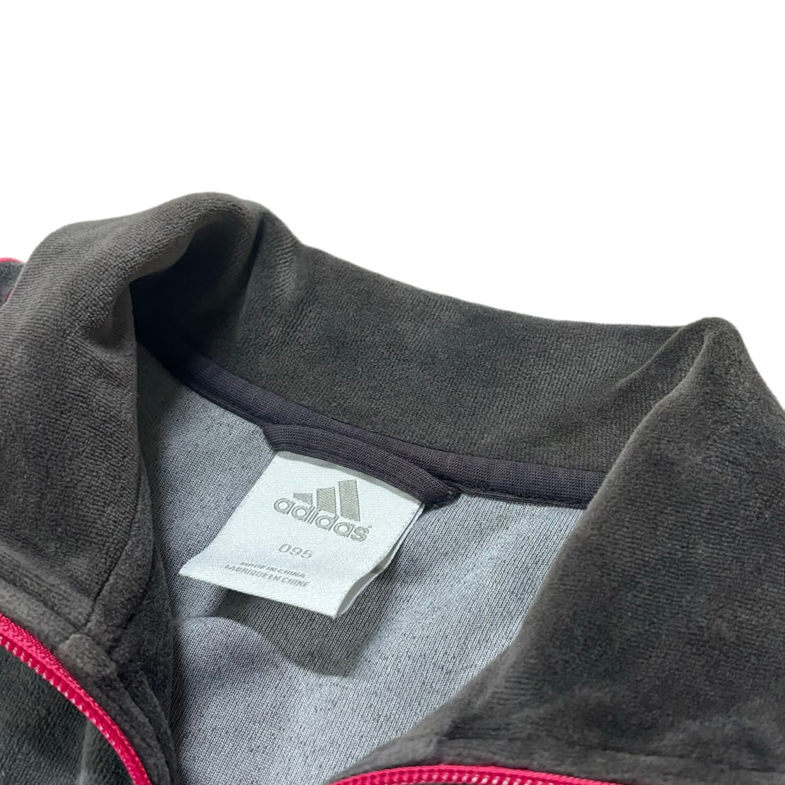 아디다스 져지 벨벳 벨루어 핑크 사이드 라인 트랙탑 상품이미지4