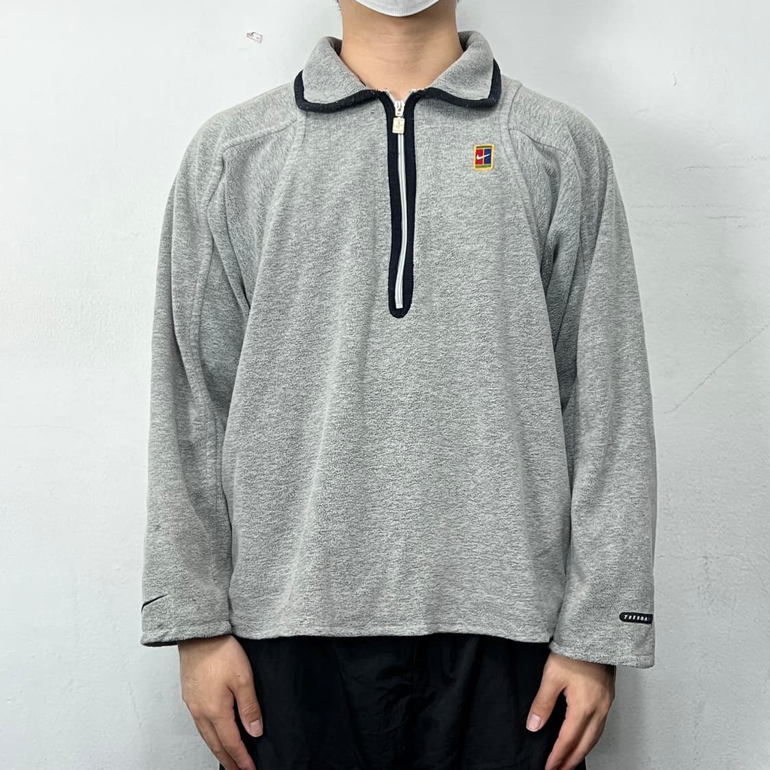 나이키 해리티지 스우시 카라넥 플리스 아노락 집업 상품이미지2