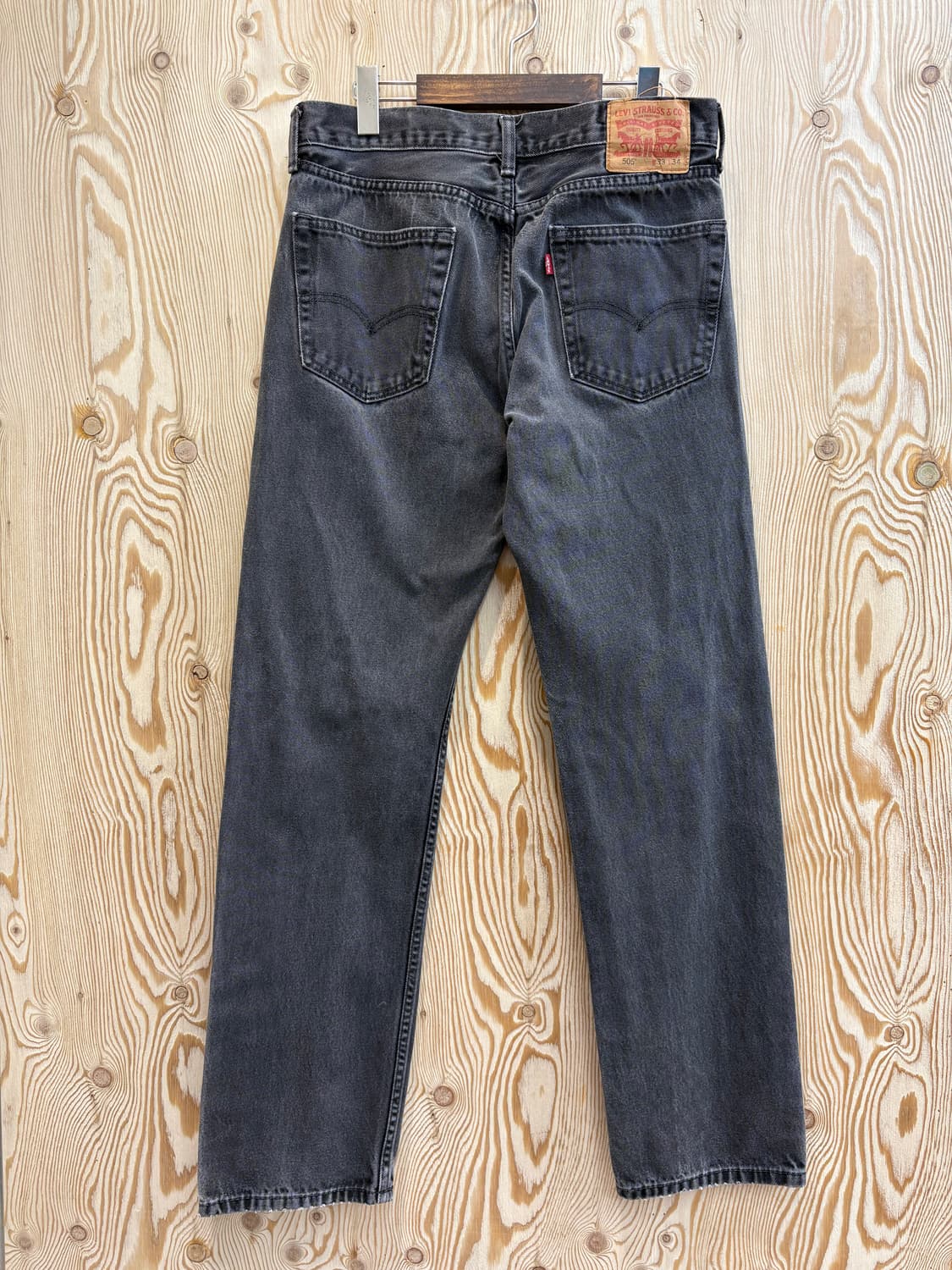 리바이스 505 블랙워시드 데님팬츠 상품이미지2