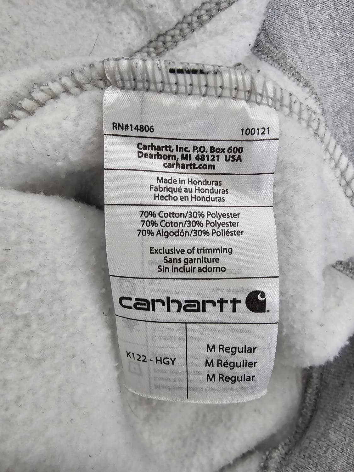 칼하트 기모 후드집업 M 상품이미지4