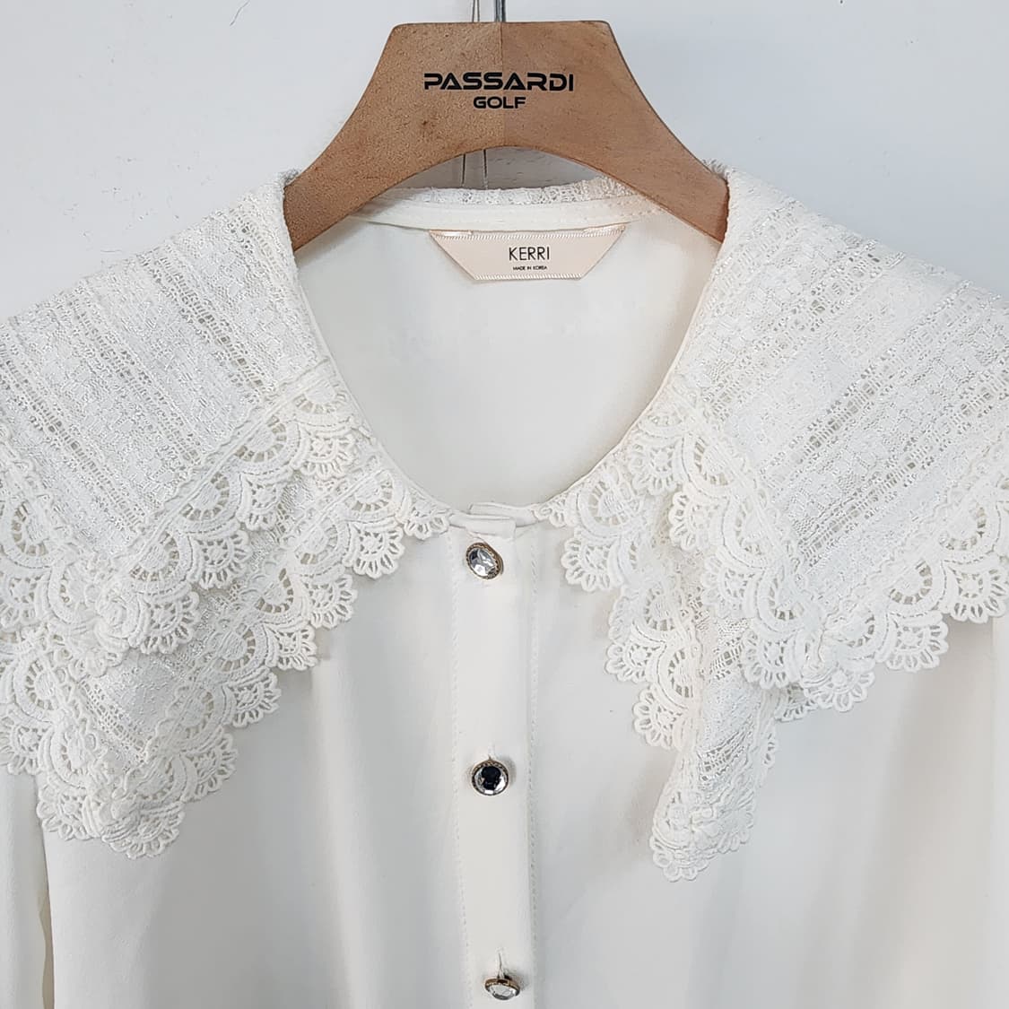 KERRI 레이스 카라 블라우스 아이보리 상품이미지3