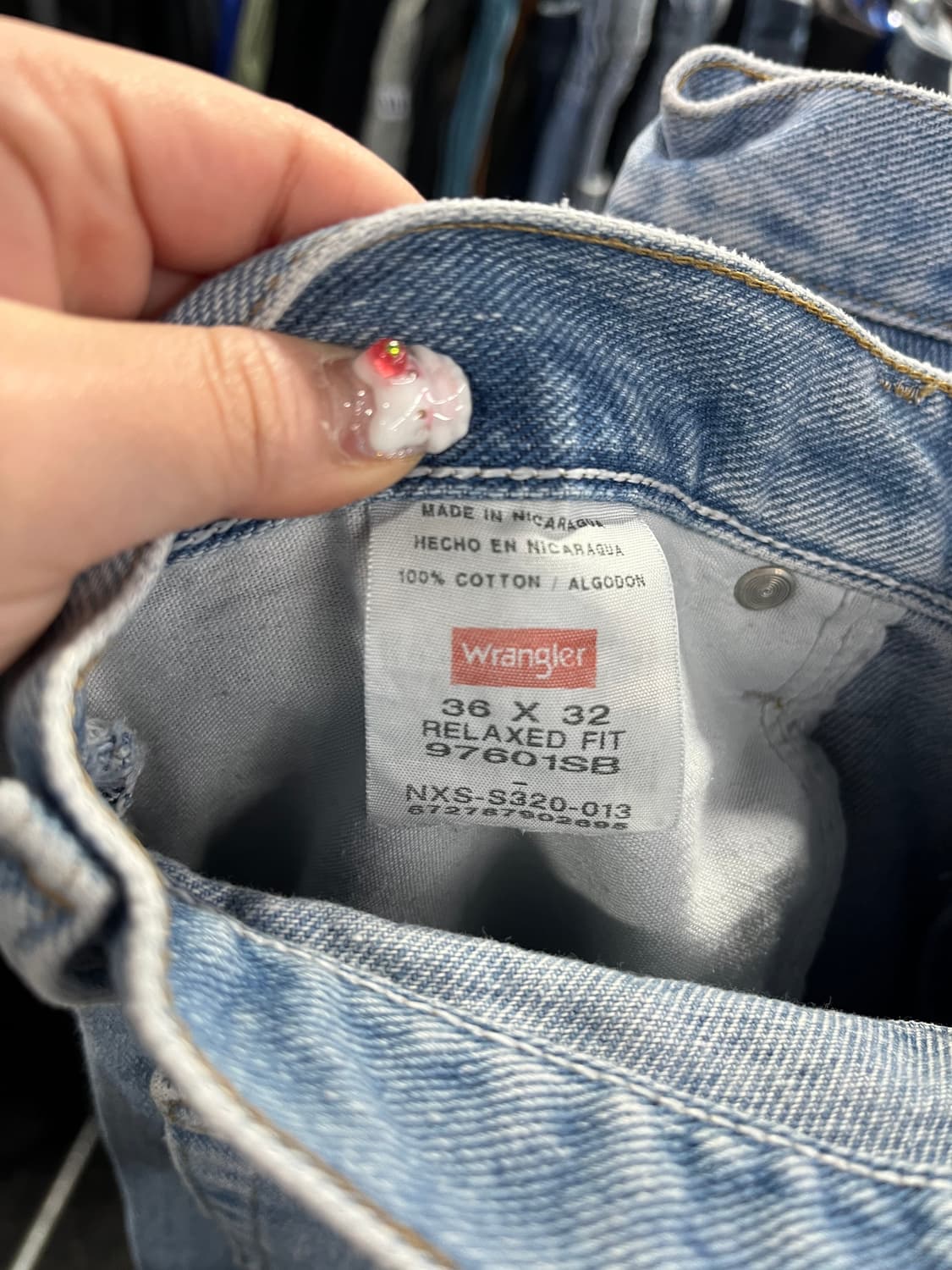 랭글러 데님 팬츠 36x32사이즈 36사이즈 상품이미지3