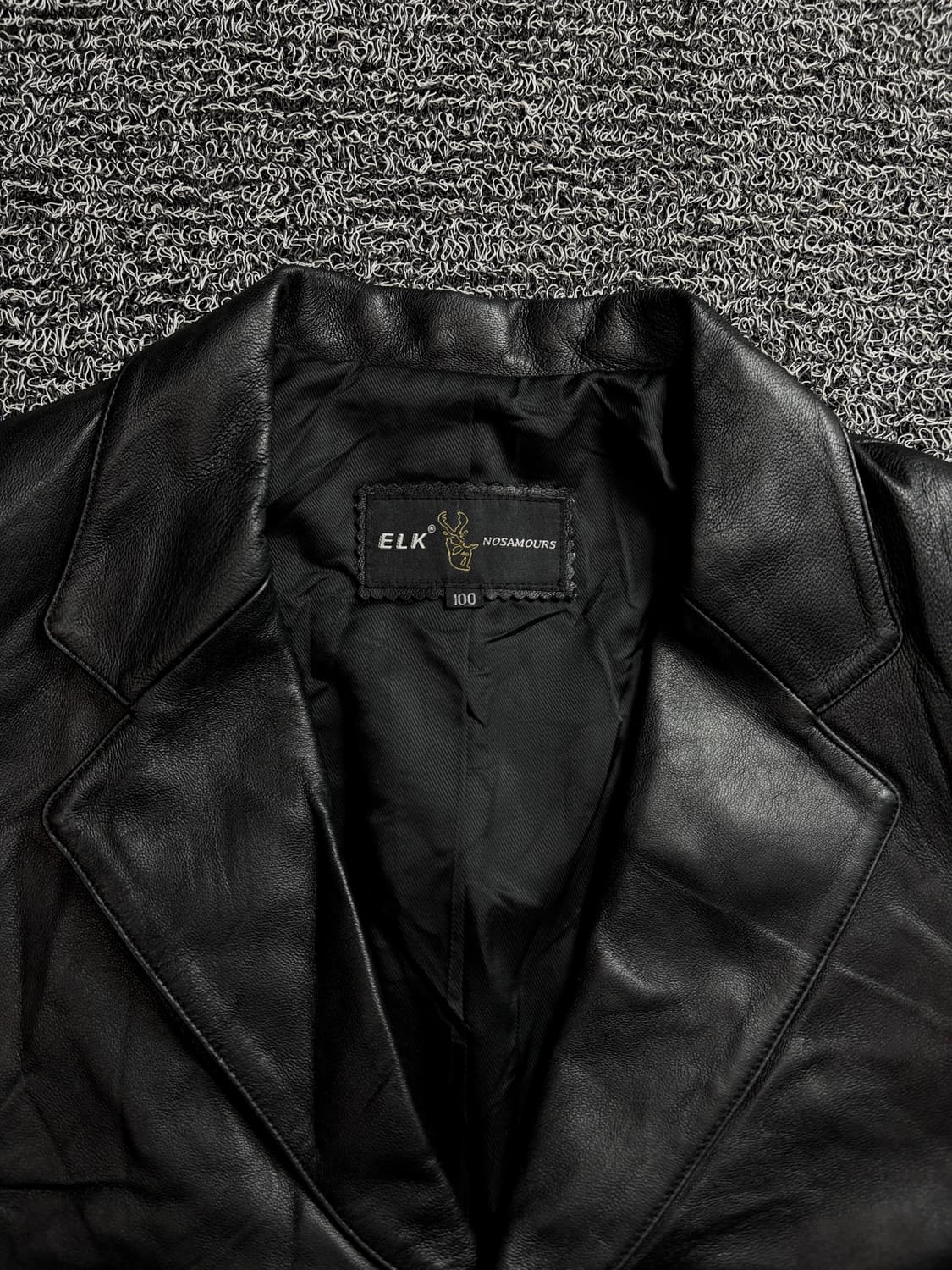 아카이브 빈티지 램스킨 블레이저 레더 자켓 블랙 1506 상품이미지3