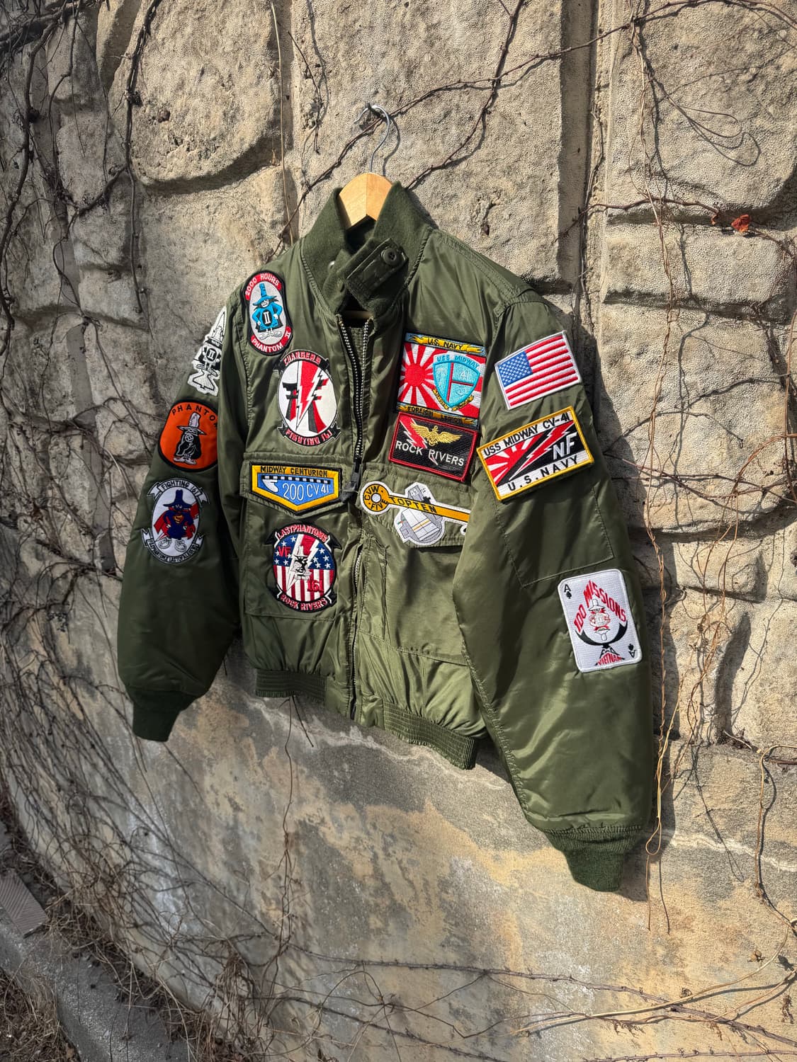 90s spiwak 미해군 usn g-8 wep 항공 점퍼 자켓 풀패치 상품이미지3