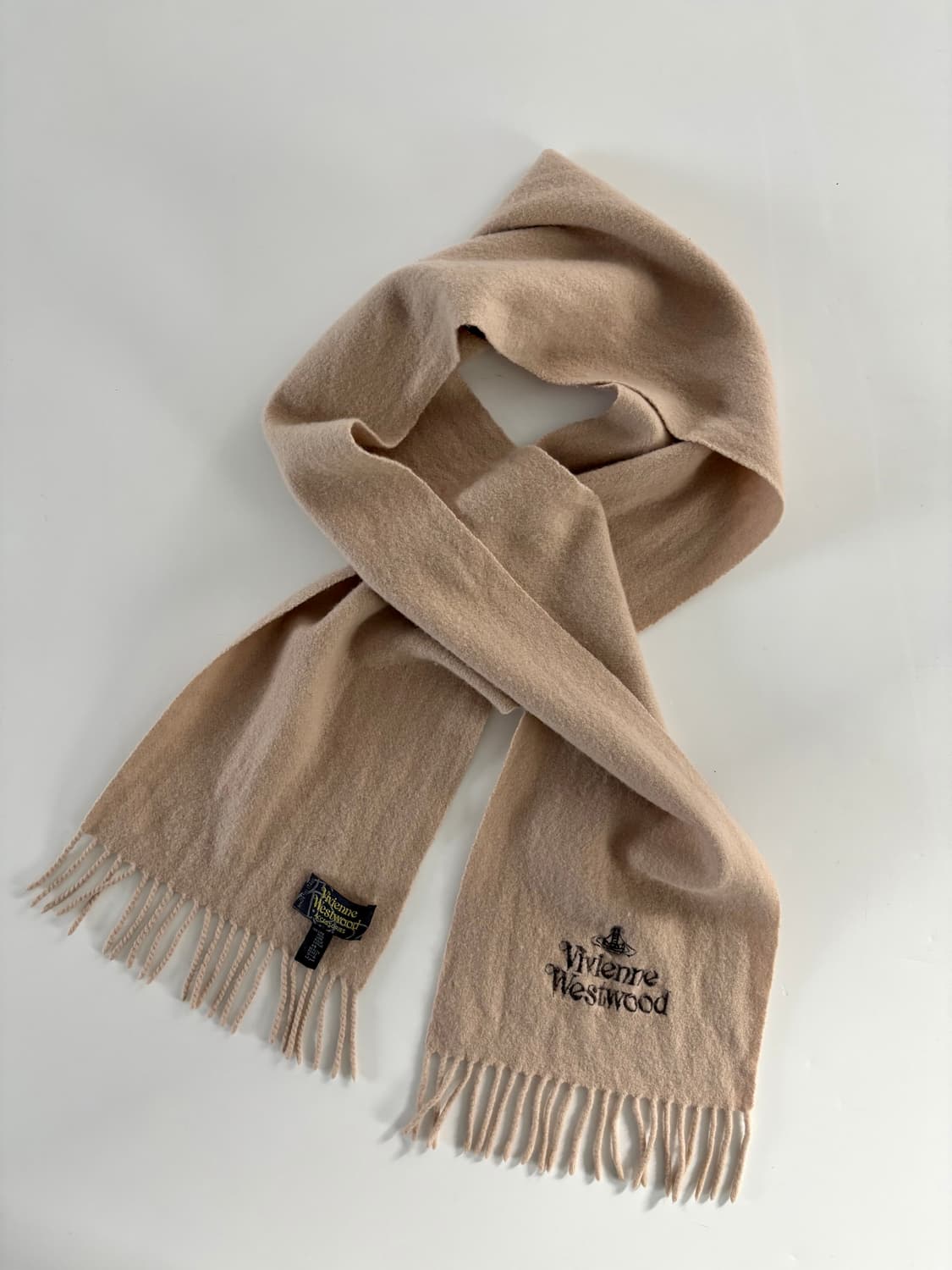 Vivienne Westwood 비비안웨스트우드 울 베이지 머플러 상품이미지4