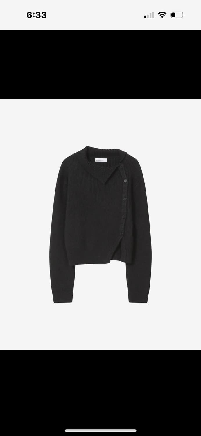 Side button knit BLACK 상품이미지1