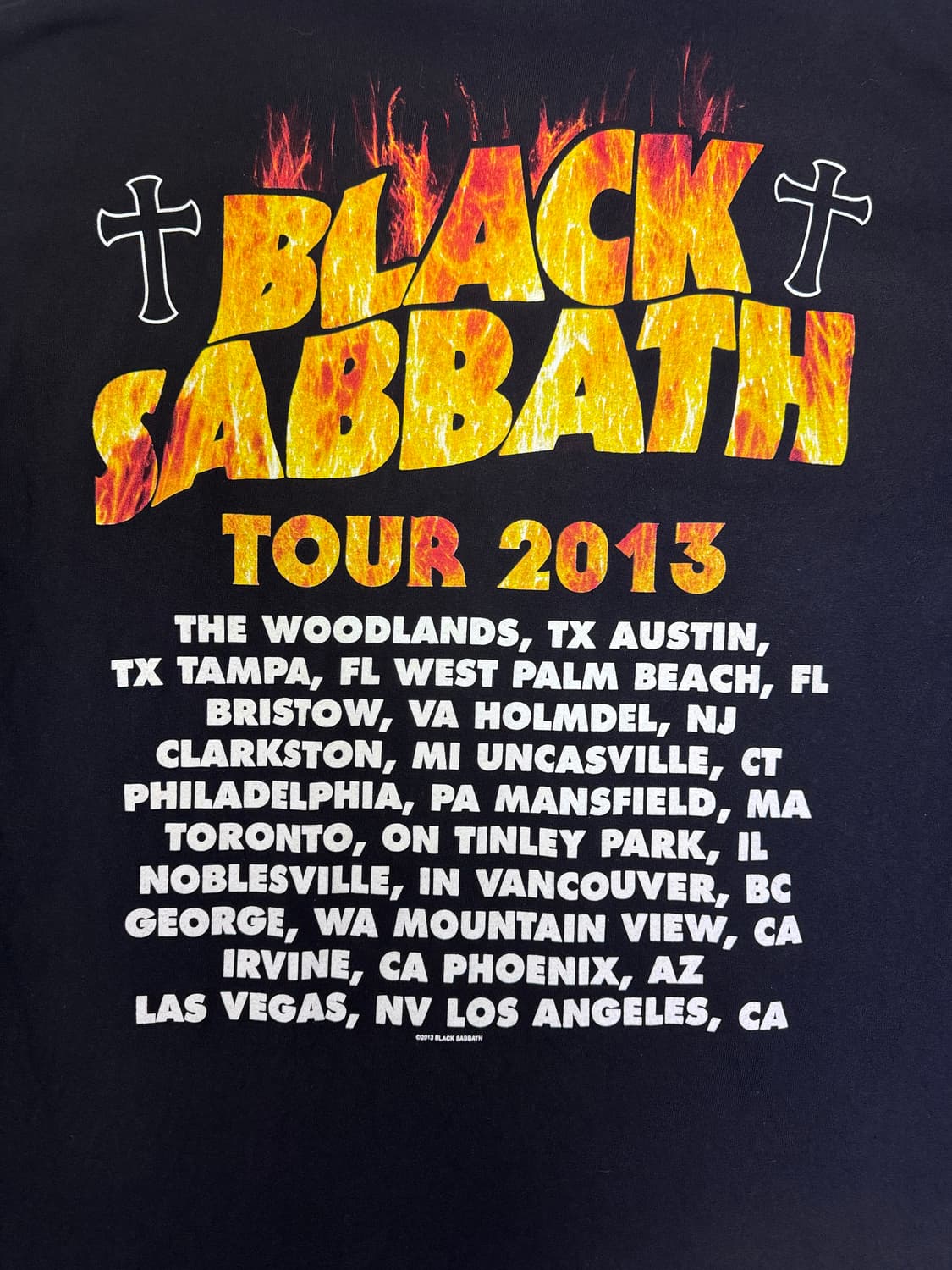 빈티지 블랙사바스 BLACK SABBATH 13 북미 투어티 L 상품이미지5