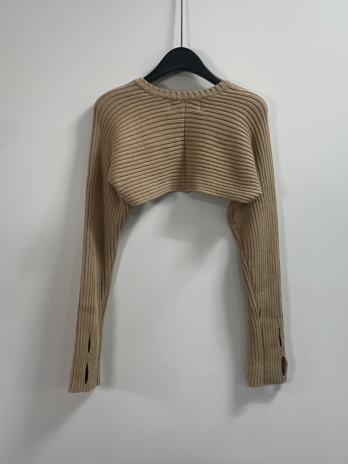 마뗑킴 핑거홀 골지 볼레로 가디건 (on.182) 상품이미지3