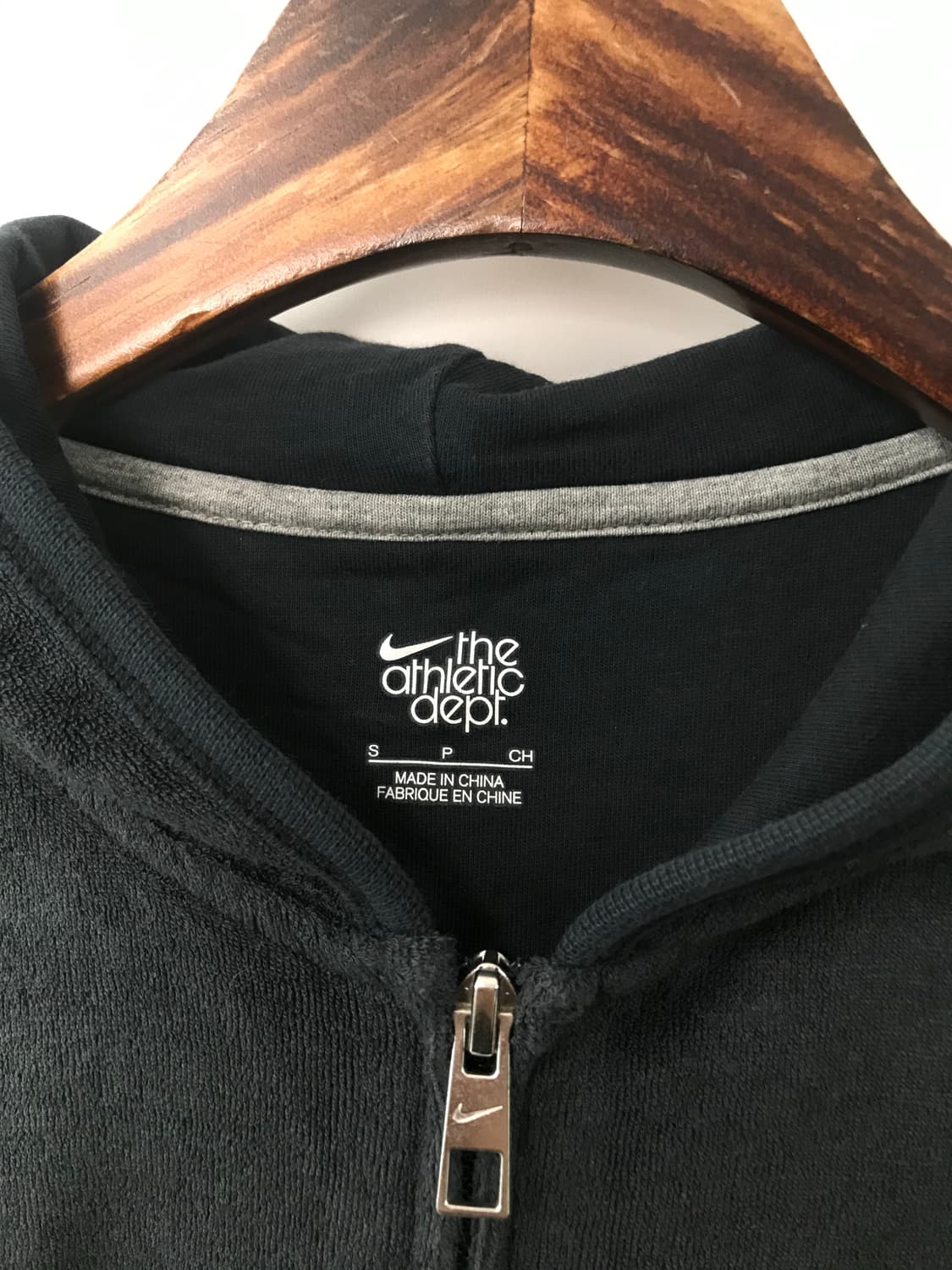 나이키 블랙 벨벳 반팔 후드집업 상품이미지7