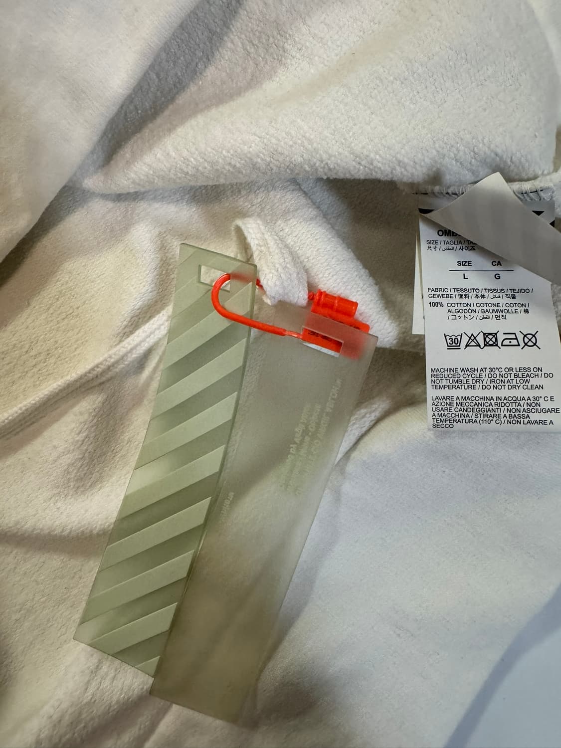 오프화이트 흰색 후드티(L사이즈) 상품이미지8