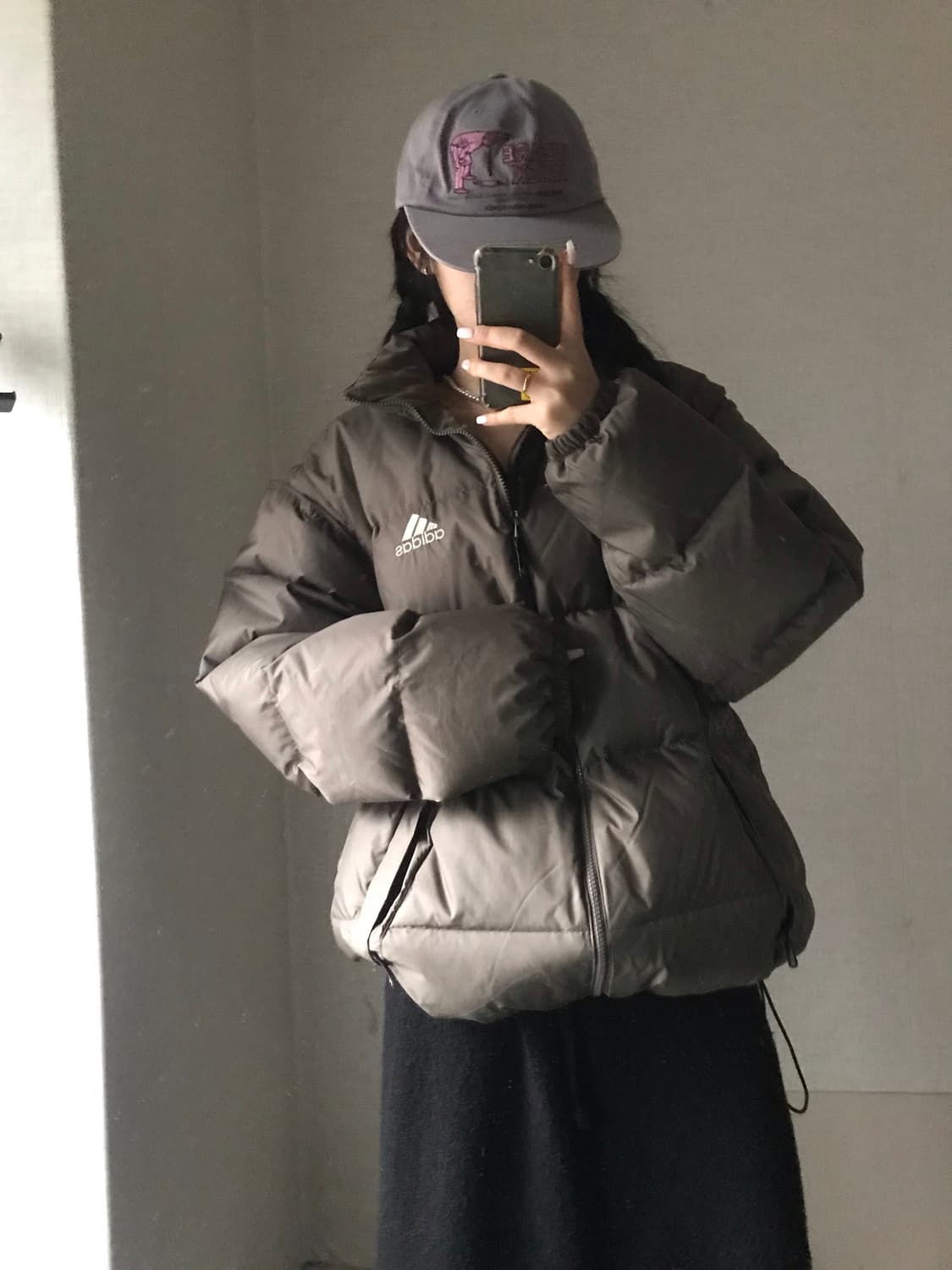 아디다스 90s 카키브라운 투웨이 패딩 상품이미지4