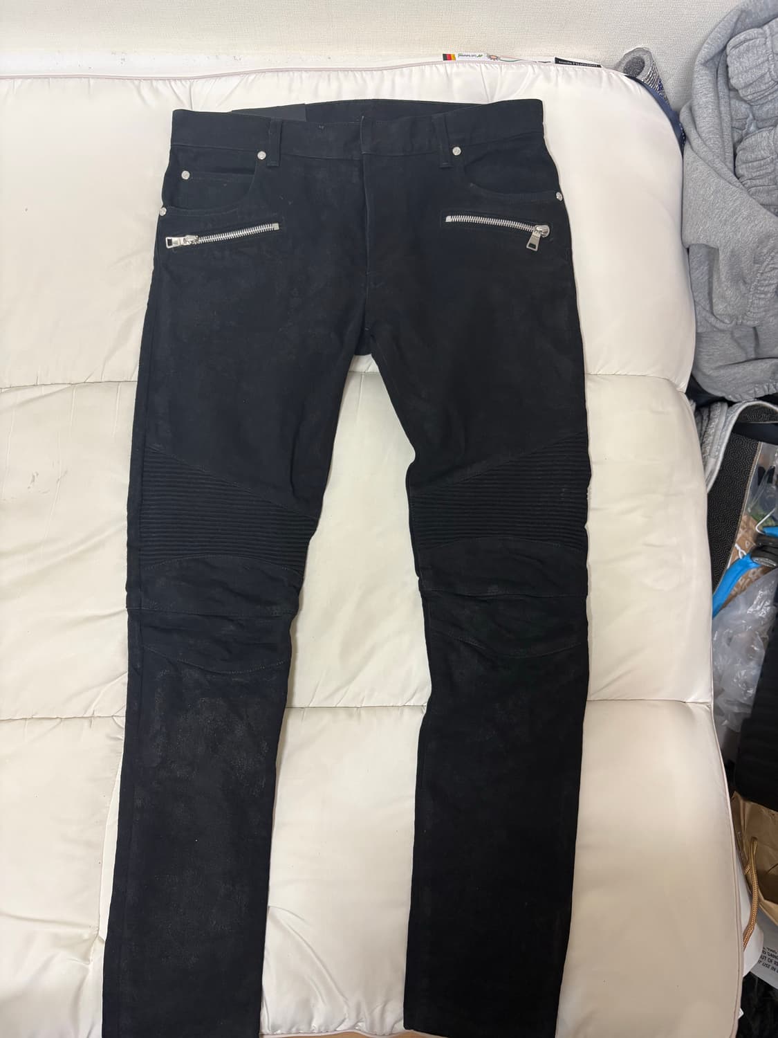 (정품)Balmain 발망 코팅 바이커진 32 코팅데님팬츠 상품이미지1