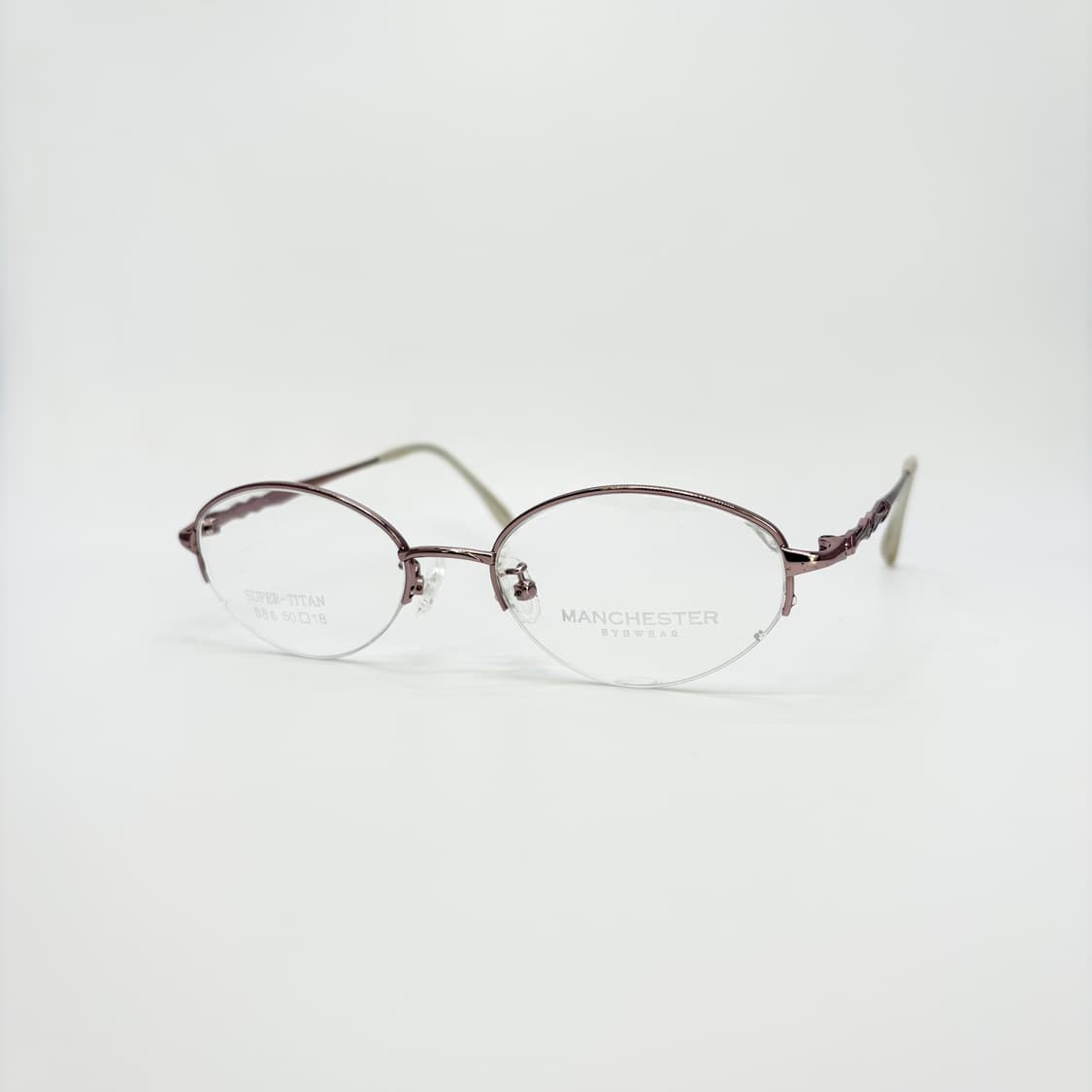 MANCHESTER 핑크 오벌 반무테 상품이미지1