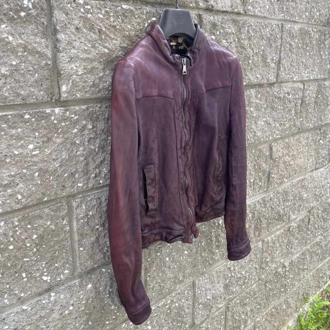 [38] Dolce & Gabbana Purple 크롭핏 레더 자켓 상품이미지3