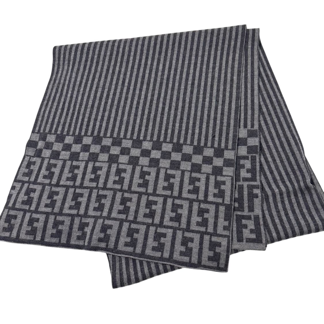 정품 펜디 쥬카 양면 그레이 머플러 상품이미지4