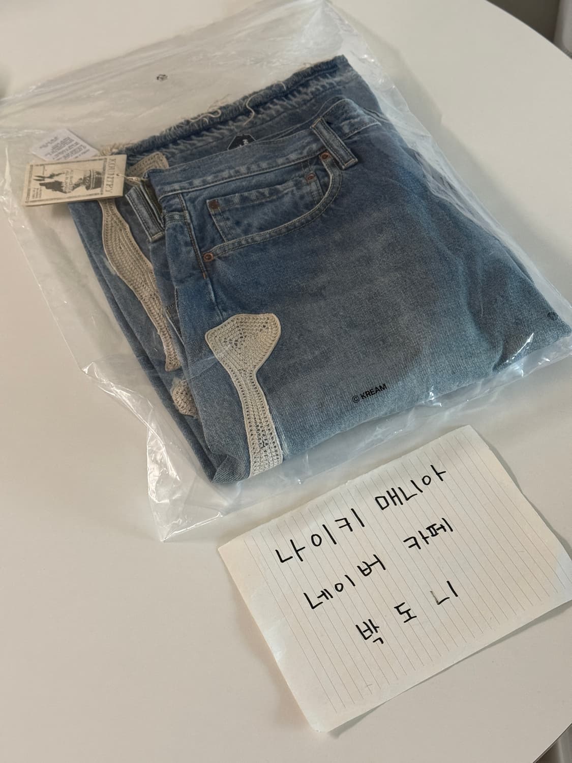 [34] 캐피탈 14온즈 데님 5P 본 자수 숏 팬츠 인디고  상품이미지1