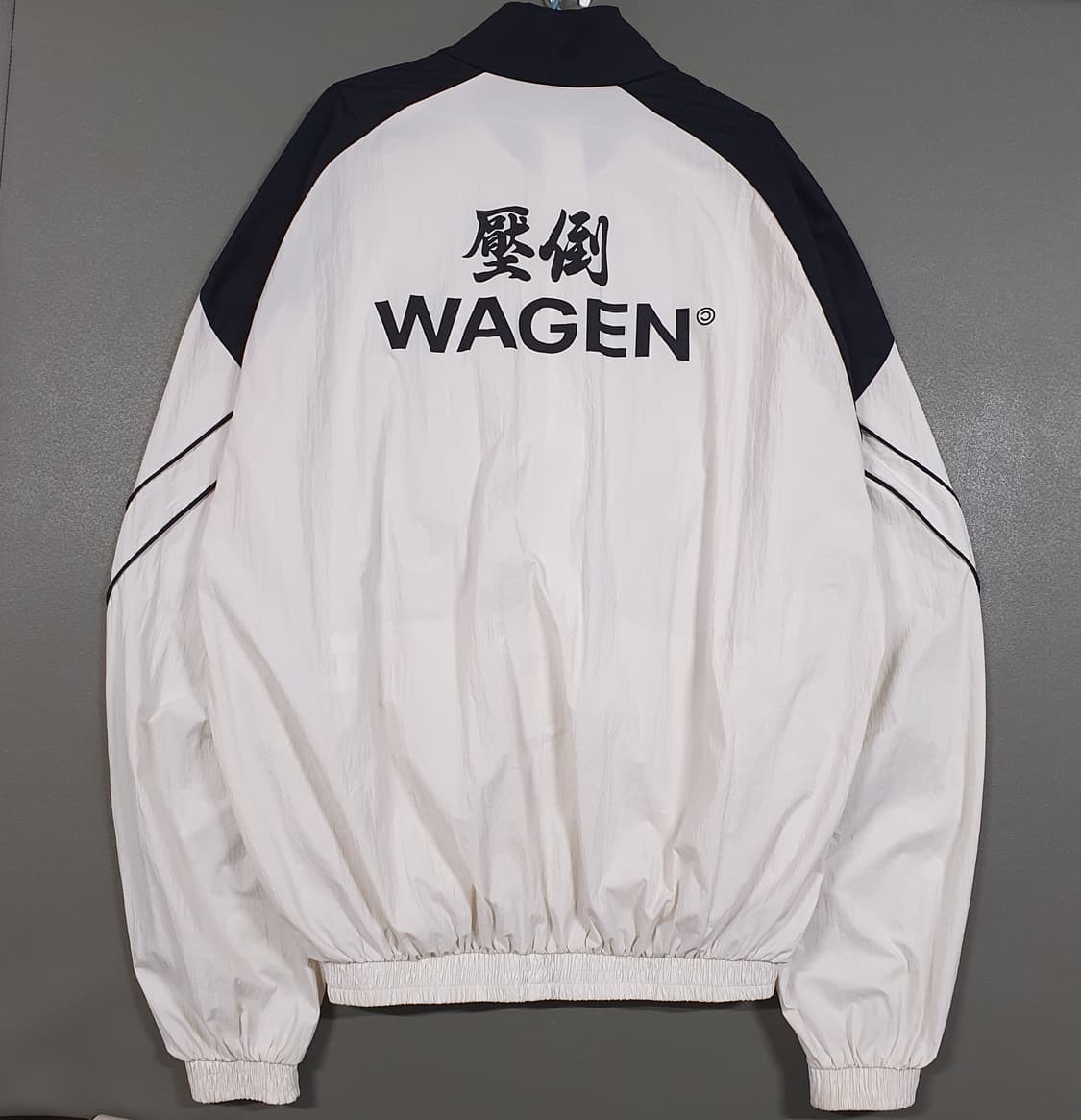 L) 압도 003 WAGEN 윈드브레이커 화이트 바람막이 자켓 희귀 상품이미지1