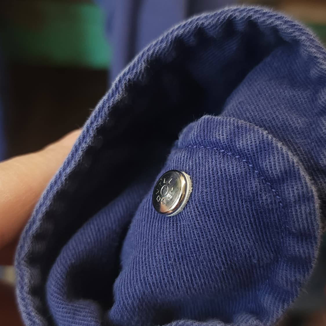 90s 폴로 헤비코튼 투포켓 워크셔츠 삼중 스티치 블루 M 상품이미지8