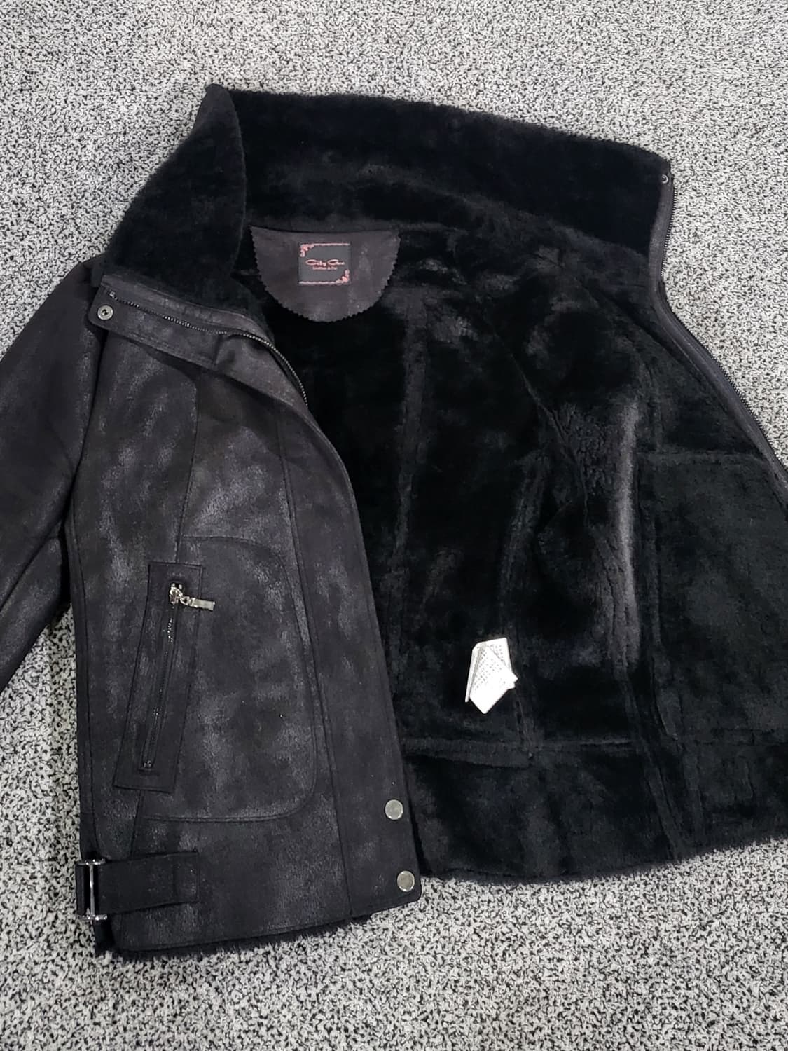 블랙 무스탕(시어링 자켓) 상품이미지2