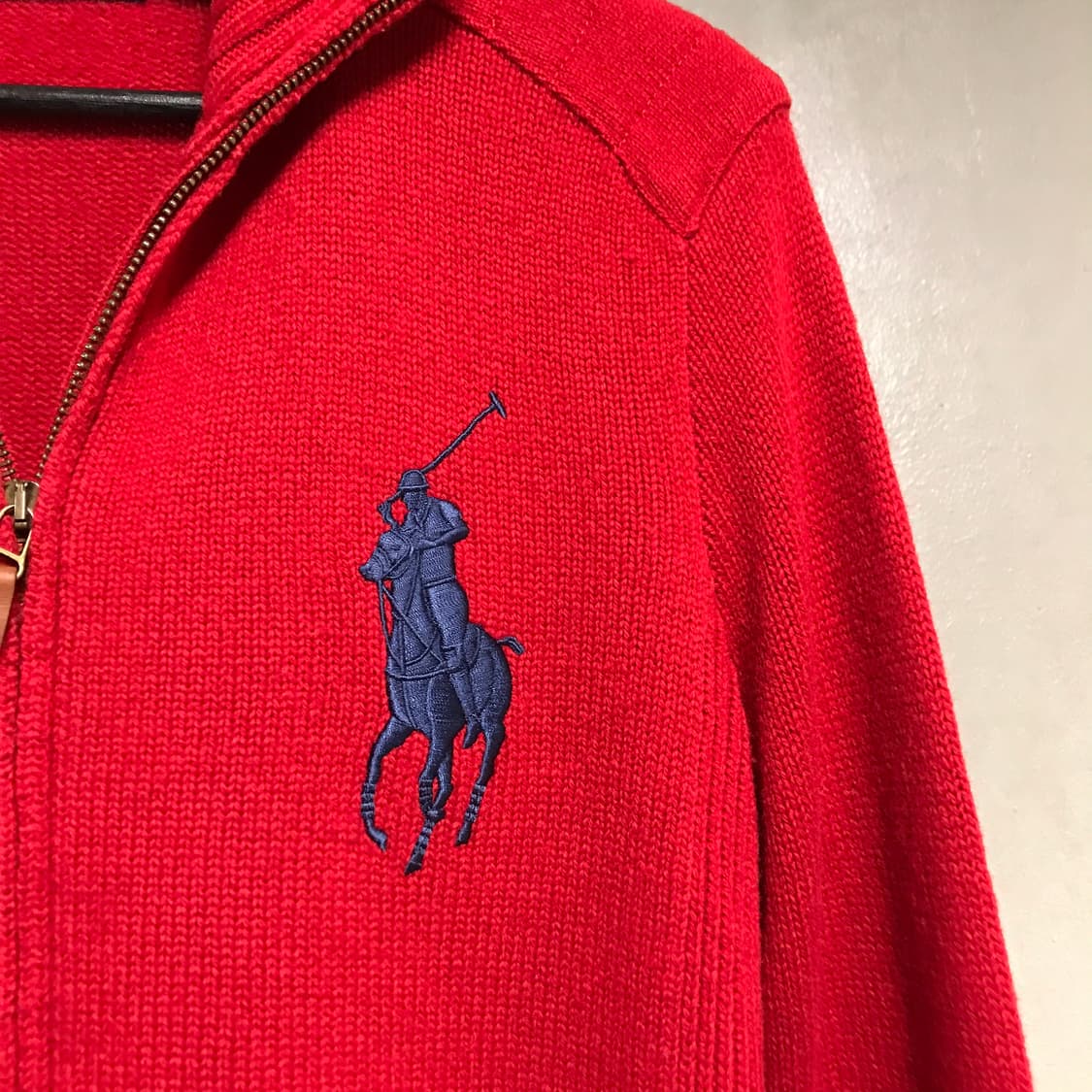 폴로 랄프로렌 니트 집업 레드 XS(W) 상품이미지5