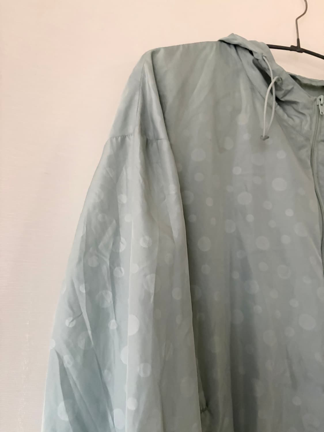 일본 빈티지 민트 도트 바람막이 상품이미지3