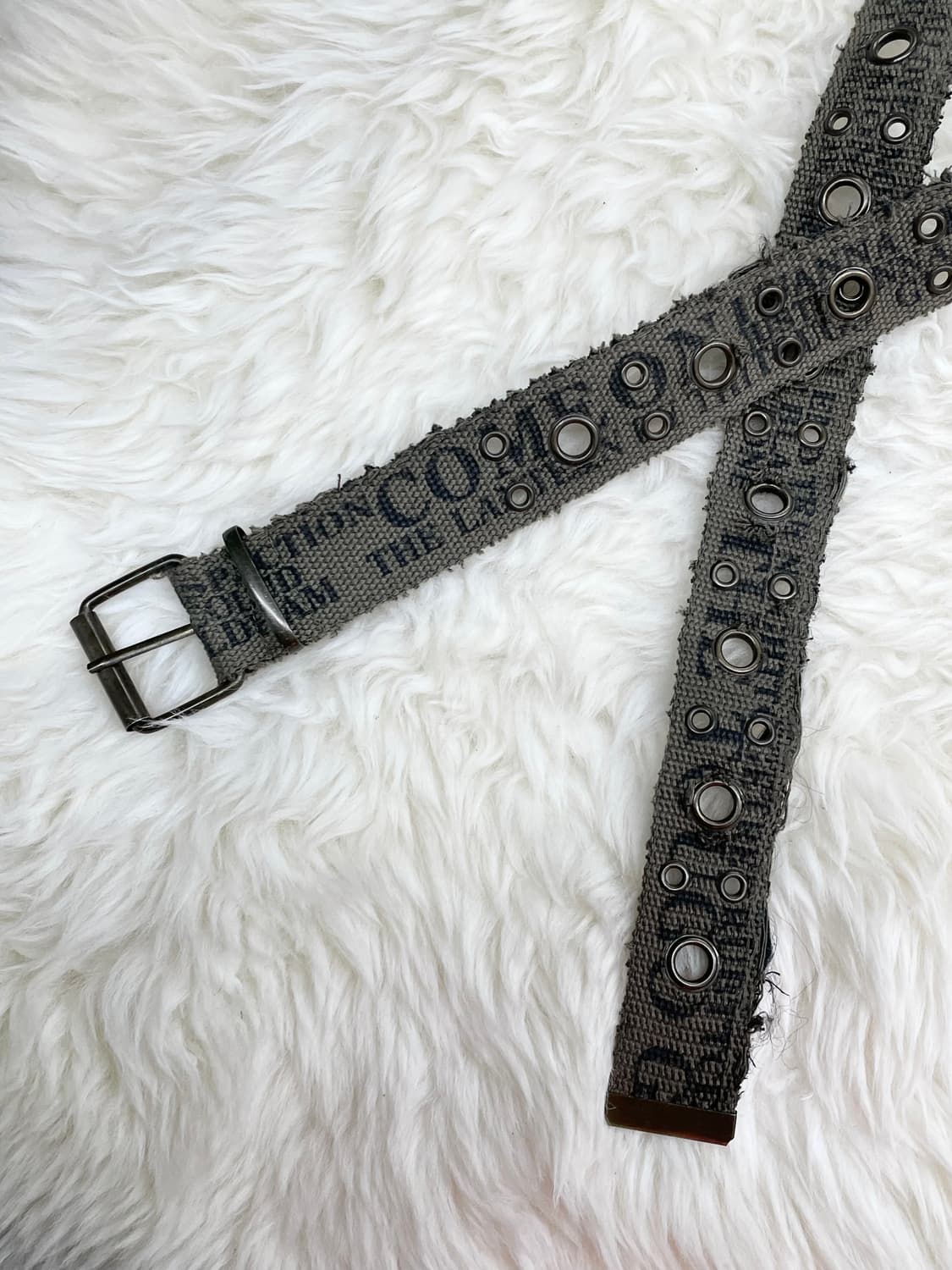 그런지 펀칭 레터링 벨트 상품이미지6