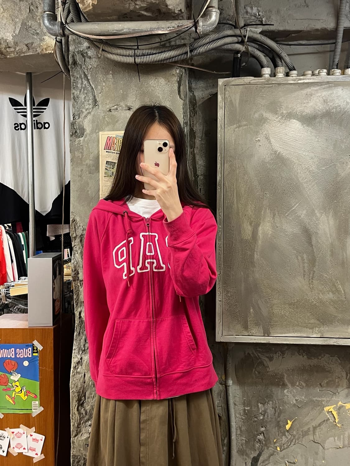 갭 후드집업 핑크 L #csz923 상품이미지2