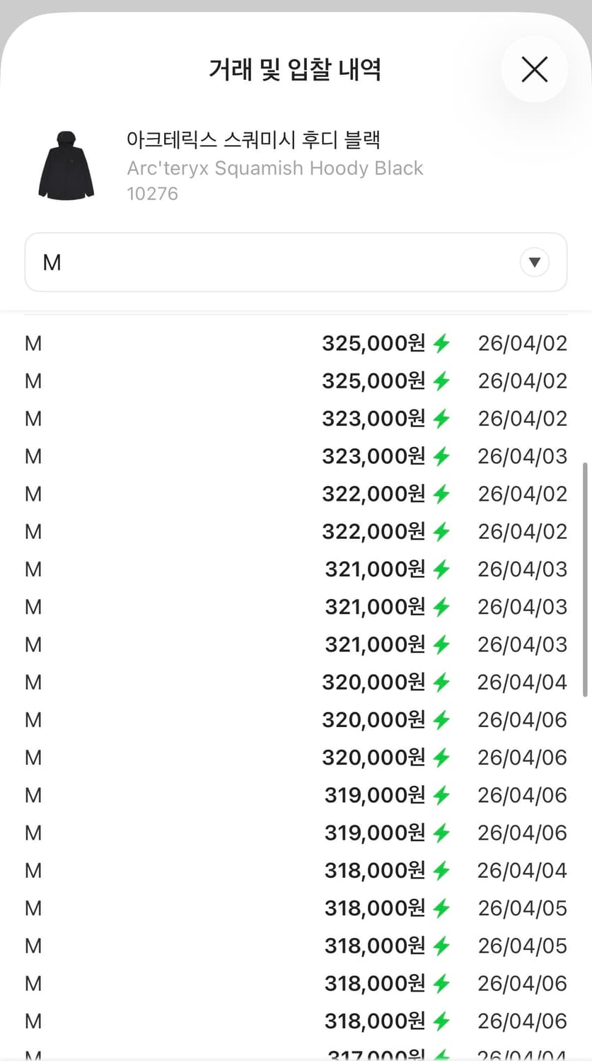 (새상품급) 아크테릭스 스쿼미시 후디 블랙 M 상품이미지2