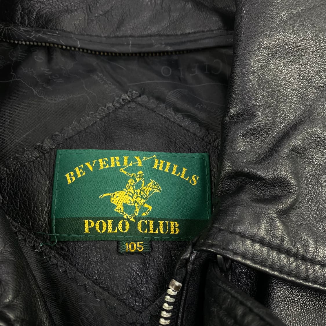 베버리힐즈 폴로 클럽 양가죽 블랙 A-2 레더 자켓 (105) 상품이미지7