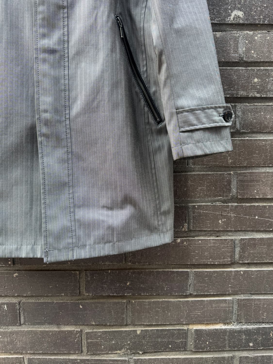 COMME CA ISM – Silver striped coat 상품이미지7