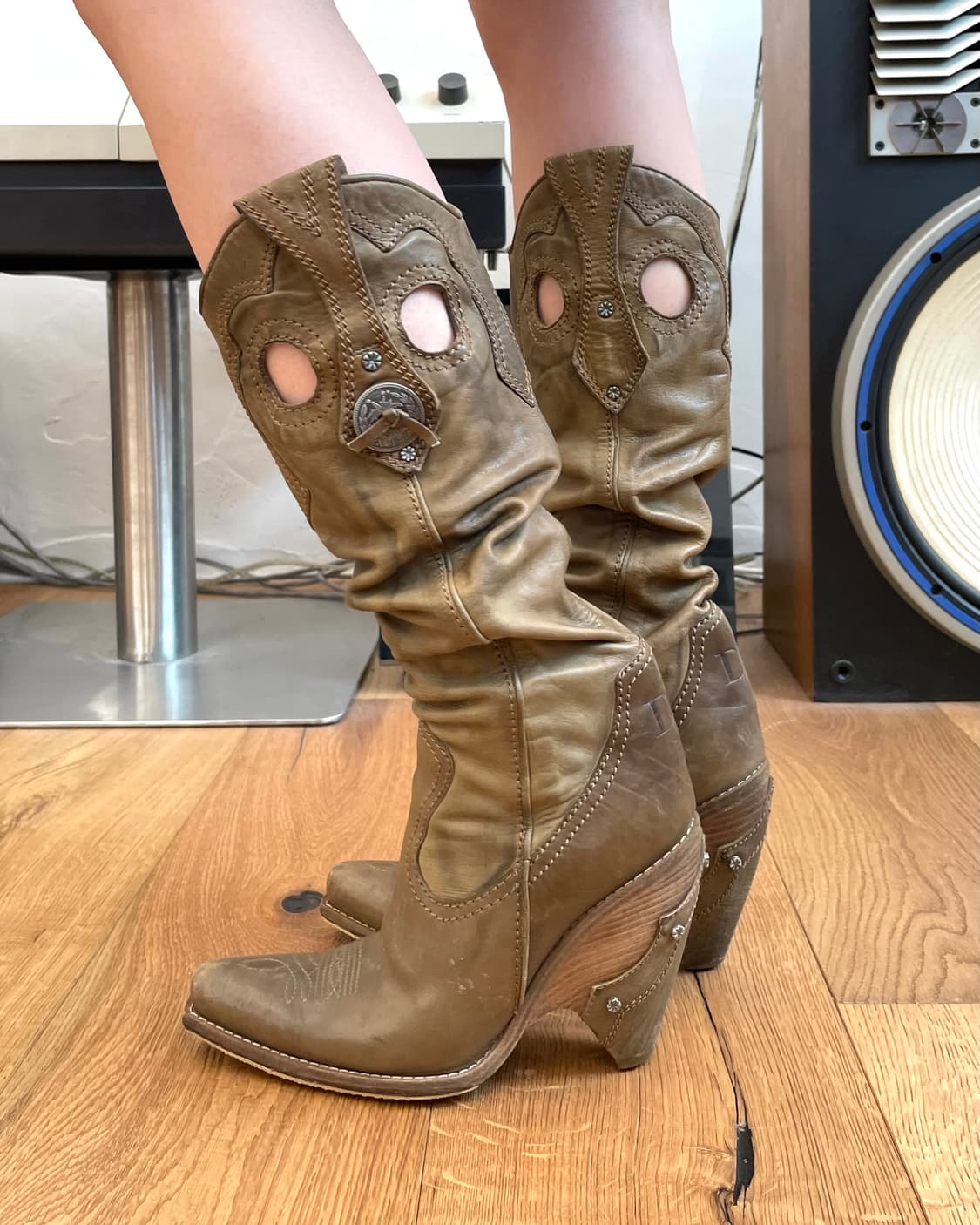 [37] 디올 by 존갈리아노 드레이프 롱 부츠 상품이미지1