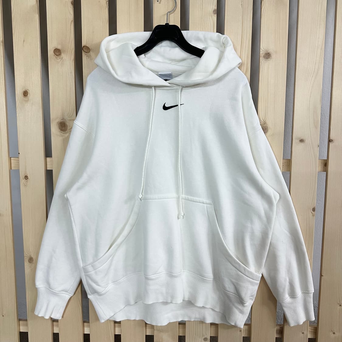(L) 나이키 화이트 미드 스우시 후드티 상품이미지1