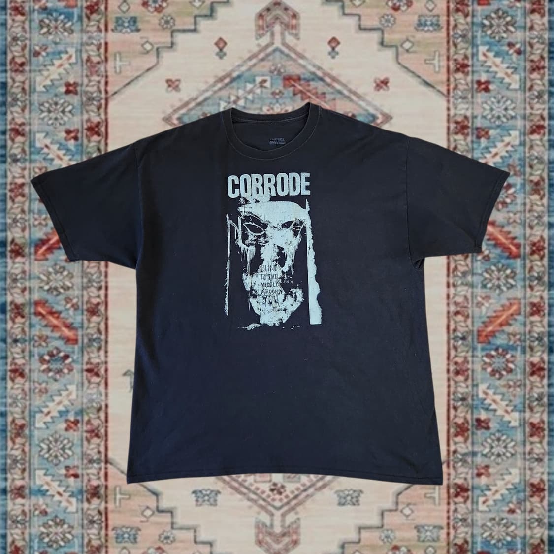 CORRODE 하드코어 펑크 락 프린팅 오버핏 티셔츠 2XL 상품이미지1