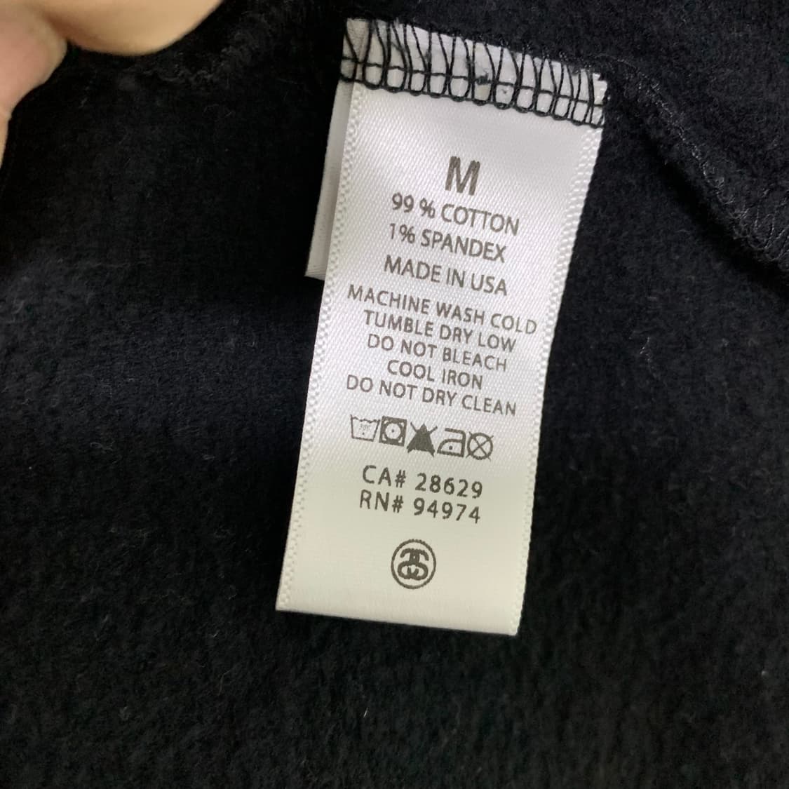 스투시 로고 빈티지 후드티 블랙 M 남녀공용 상품이미지5