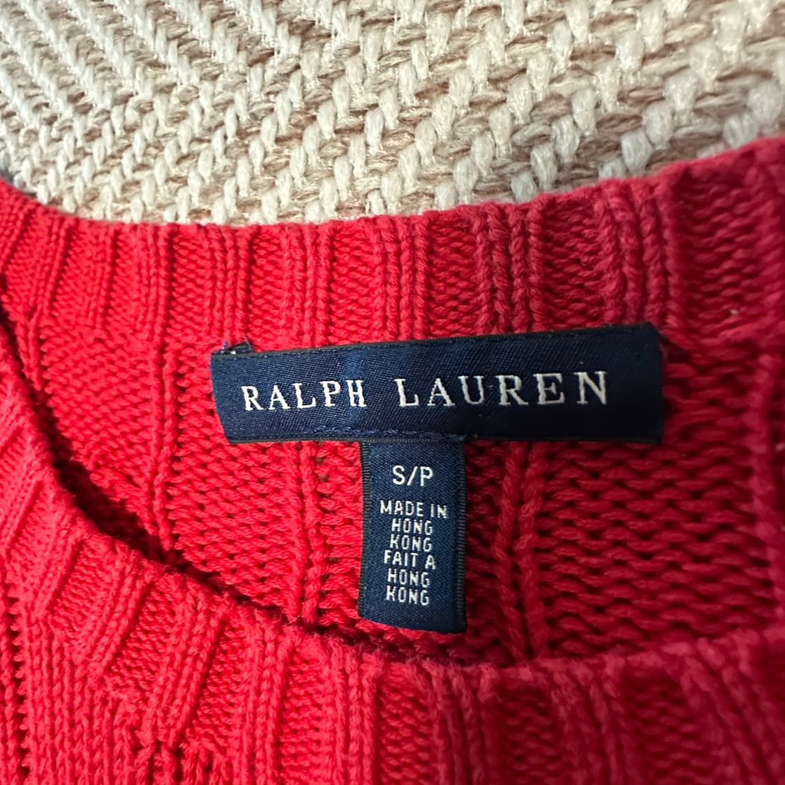 POLO RALPH LAUREN woman cable knit red 상품이미지4