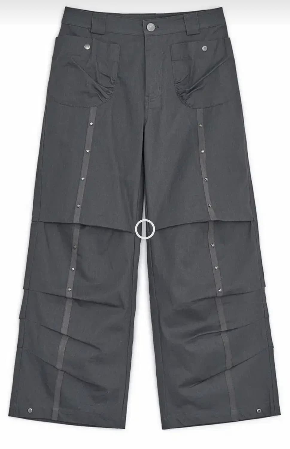 허그유어스킨 스타 스터드 라인 팬츠 S 챠콜 상품이미지1