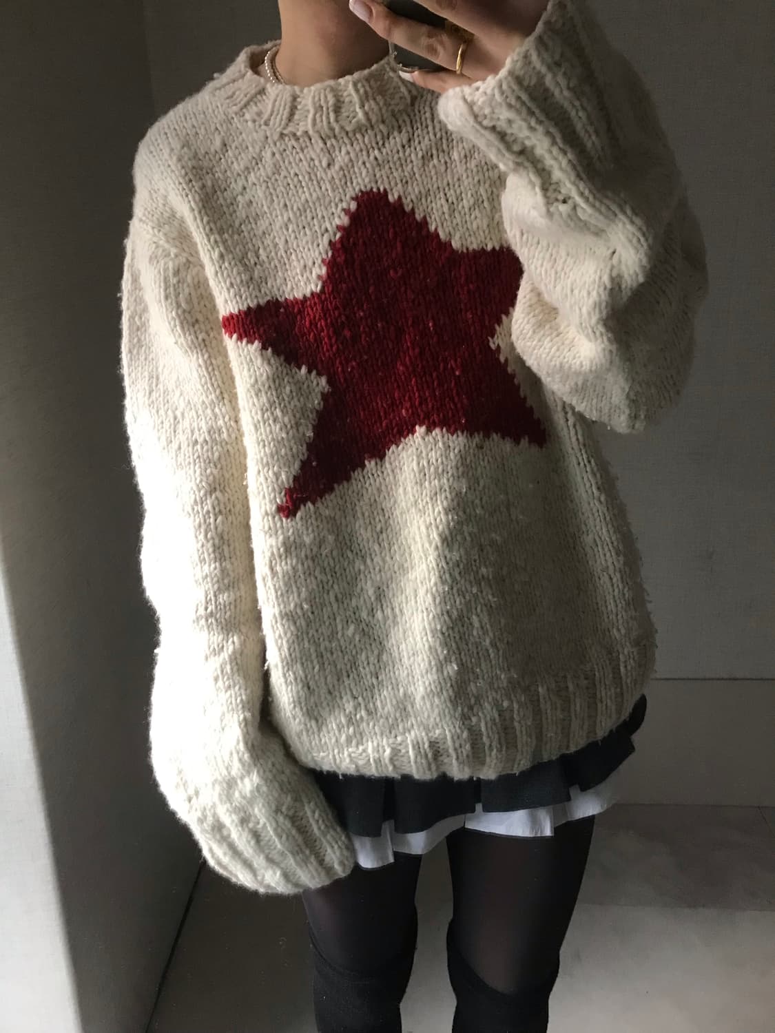 빈티지 스타 부클 니트 상품이미지2