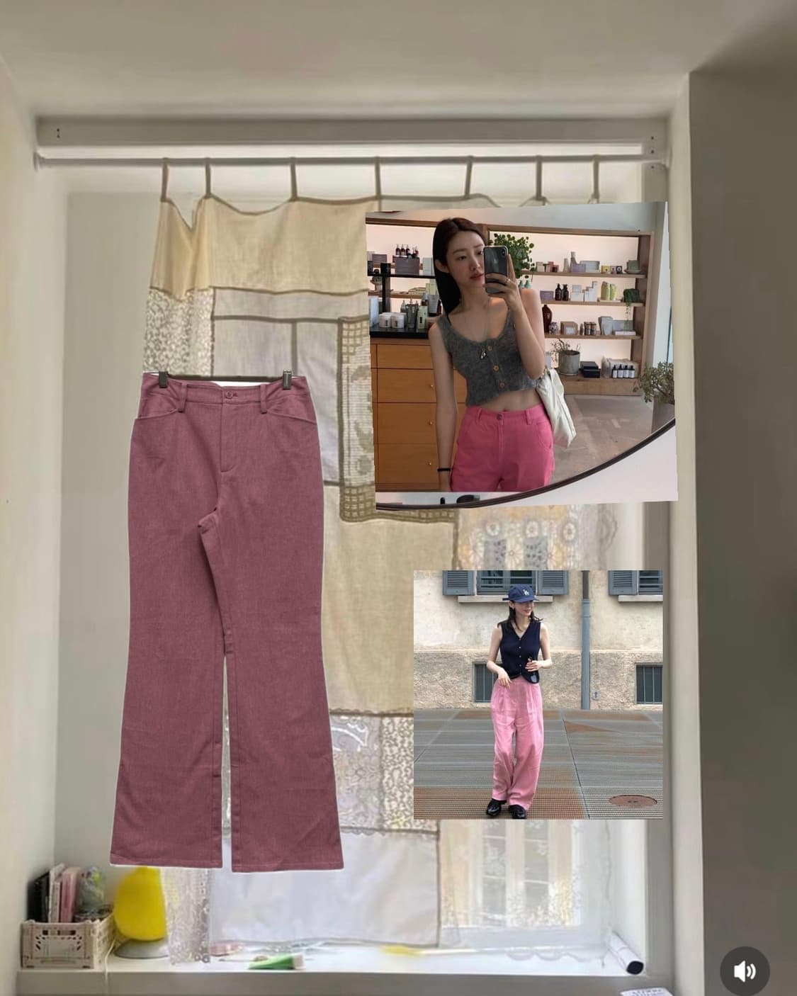 Dusty Rose Bootcut Pants 상품이미지1
