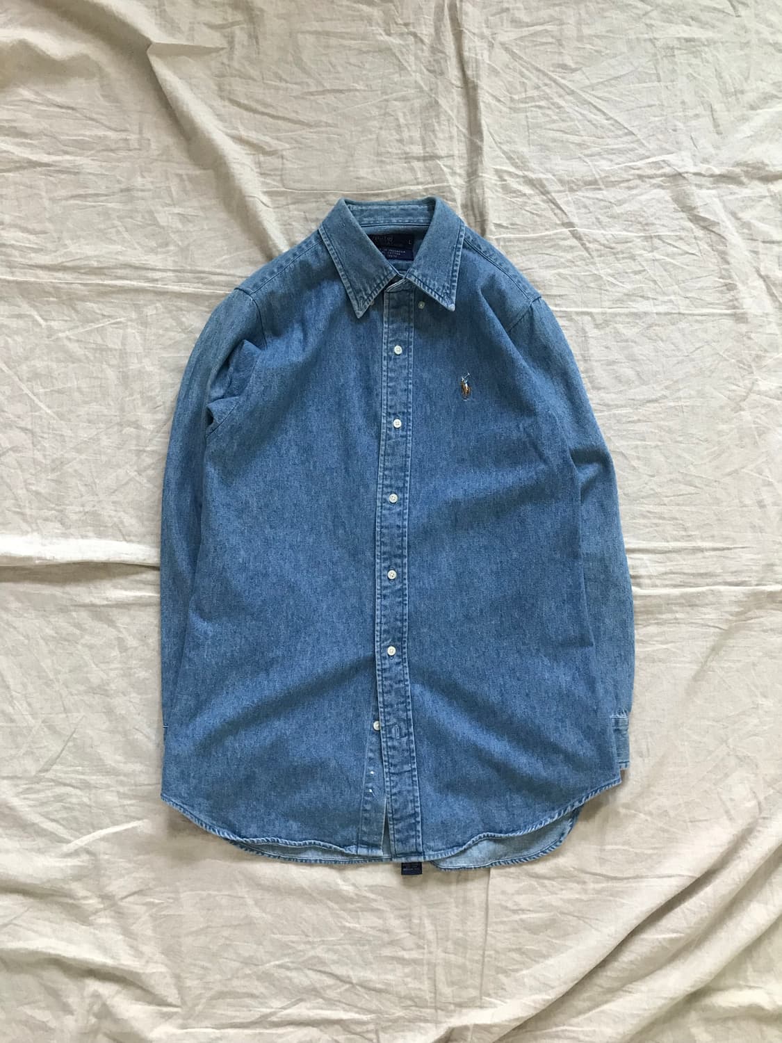 폴로 랄프로렌 포니로고 데님 연청 셔츠 상품이미지5