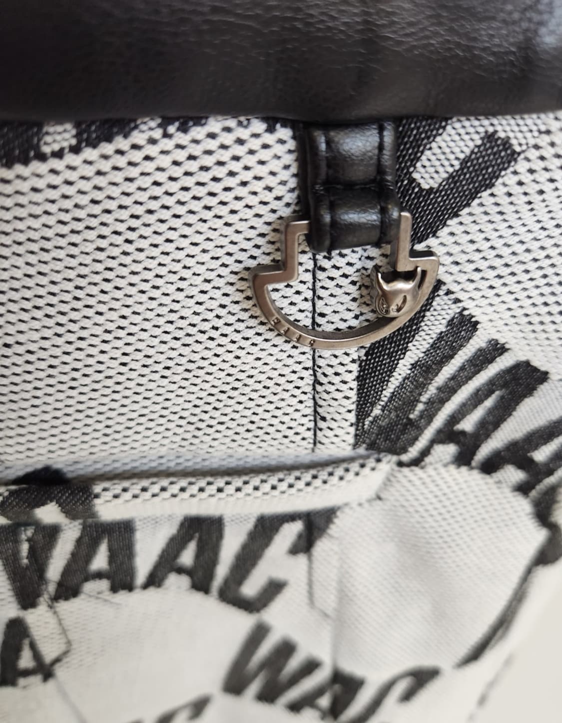 WAAC 왁 모노그램 자카드 레더라인 스커트 44사이즈 상품이미지7