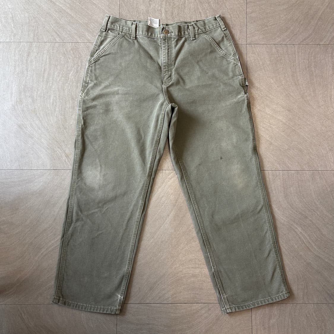 칼하트 오리지널 모스 그린 카펜터 팬츠 상품이미지6