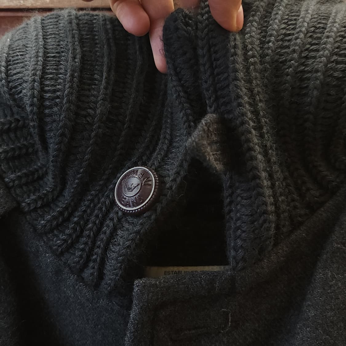 90s 아르마니 코트 밀리터리 코트 오버코트 빈티지 헤비울 코트 52 상품이미지5