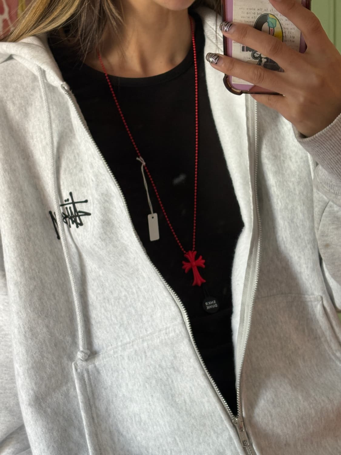 크롬히츠 목걸이 (레드십자가) 상품이미지3