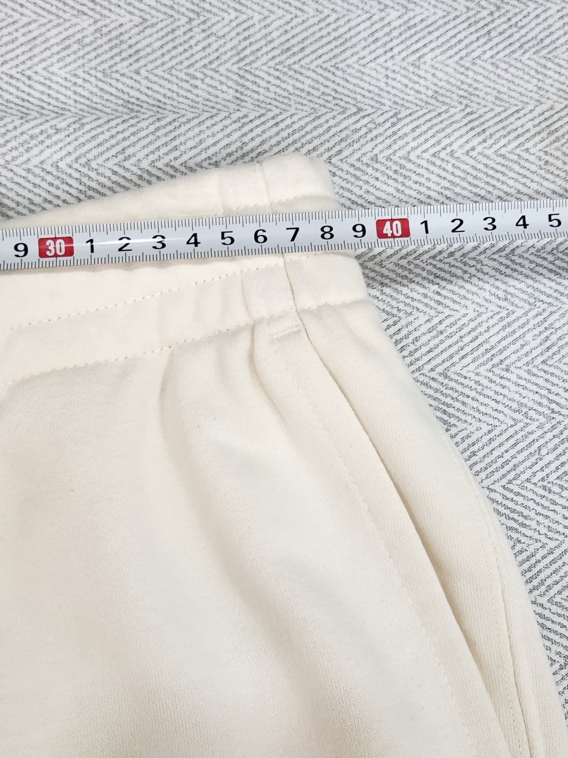  후아유 캠퍼스 엠불럼 와이드 트레이닝 팬츠 L 아이보리 상품이미지8