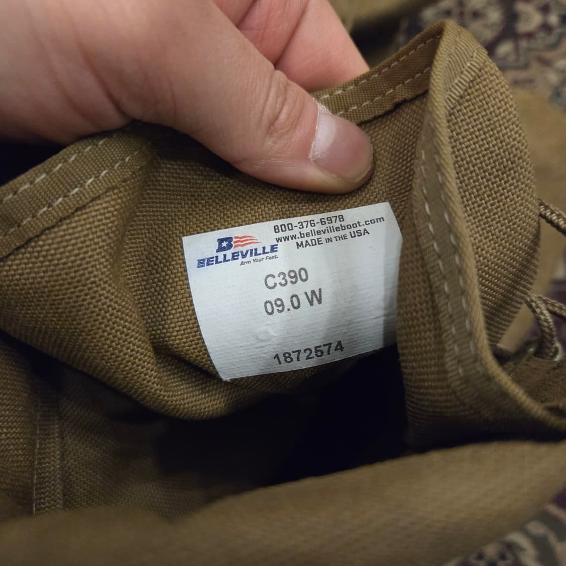 미군 베르빌 전투화 us9 270-275 상품이미지6