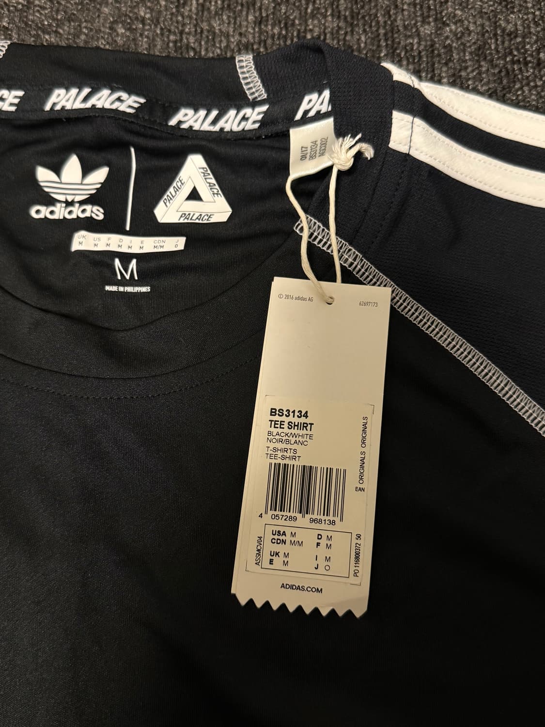 [M] 팔라스 아디다스 티셔츠 블랙 17ss 상품이미지4