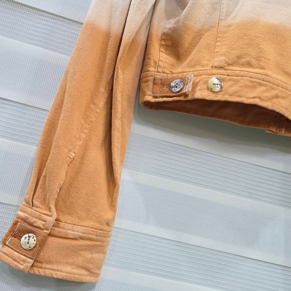 츠모리 치사토 배색 데님 크롭 자켓- 우먼M 상품이미지6