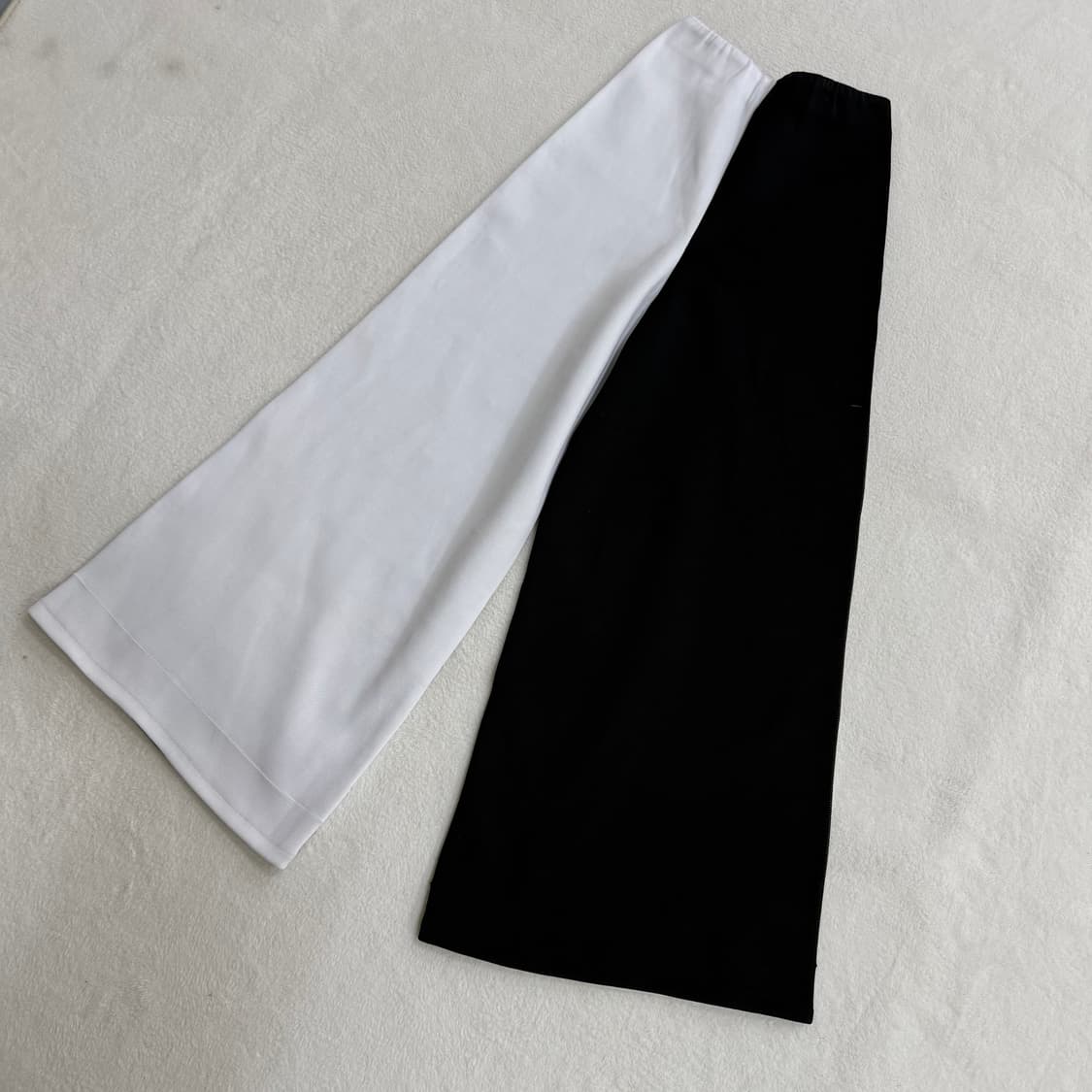 S 아디다스 블랙 앤 화이트 와이드 팬츠 0320T 상품이미지2