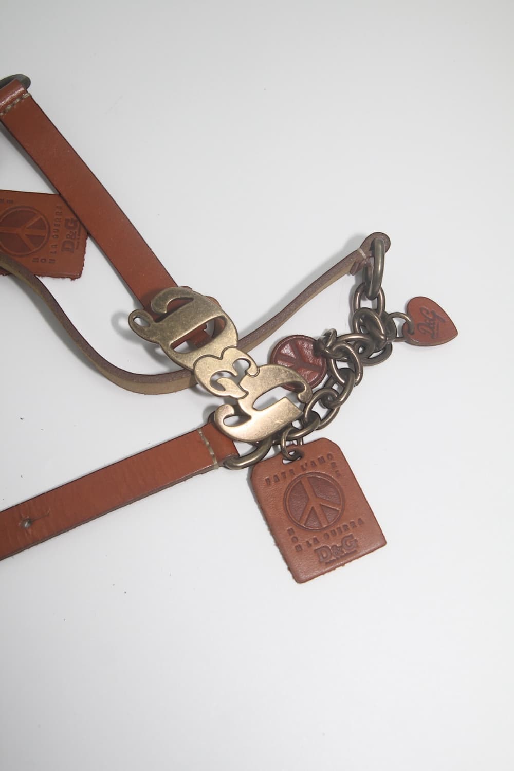 돌체앤가바나 아카이브 레더 참 체인 벨트 상품이미지3