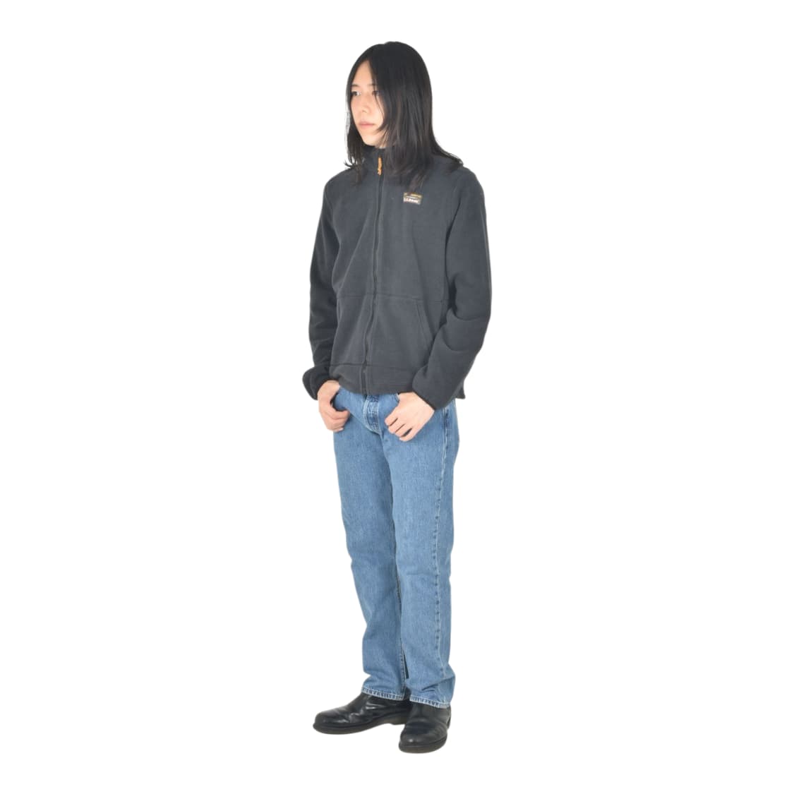  엘엘빈 LLBEAN 패치 후리스 플리스 자켓 집업 점퍼 M N0339 상품이미지3